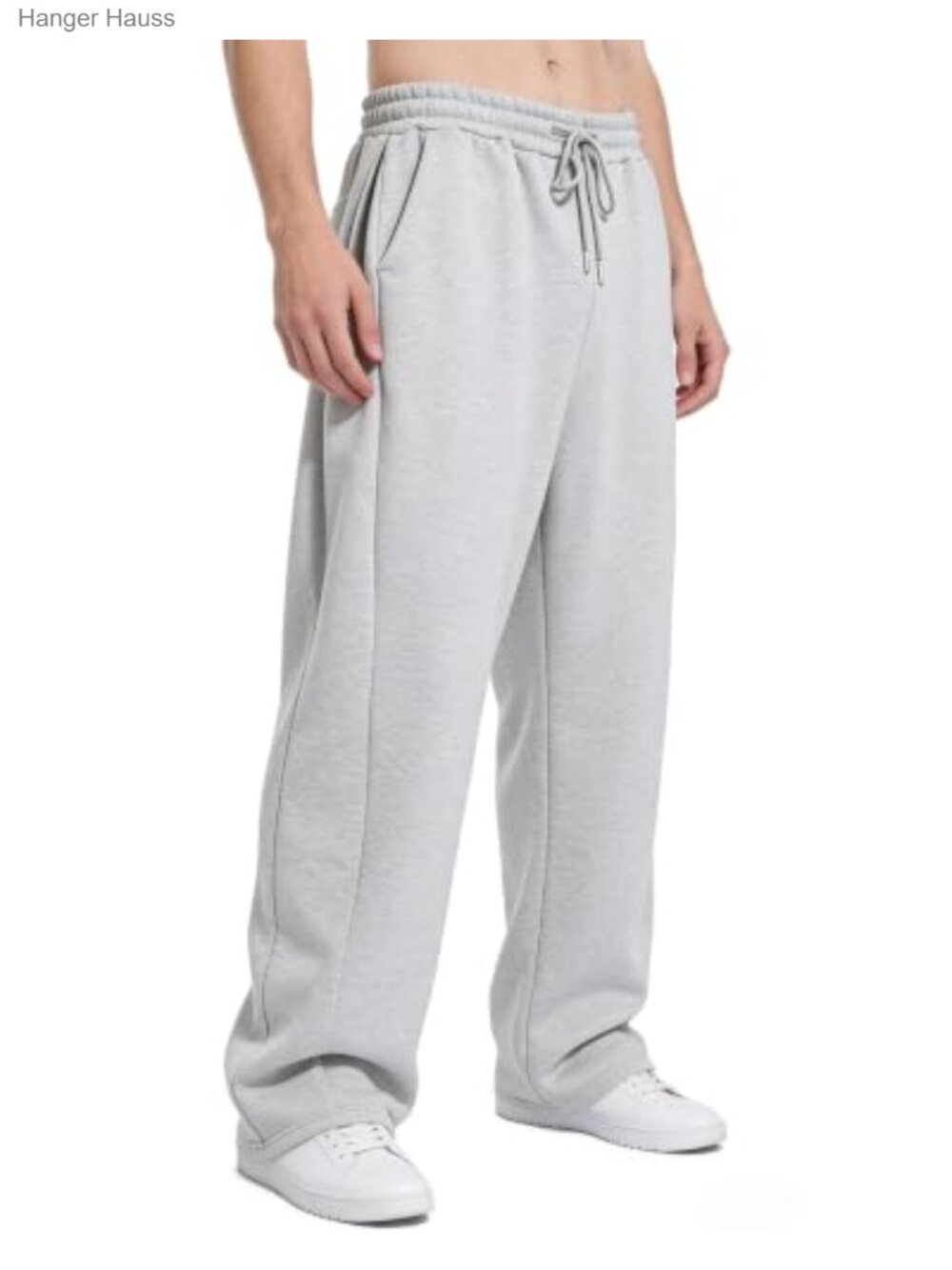 Men's Heavyweight Fleece Sweatpants Loose Fit Joggers with Pockets & Drawstring